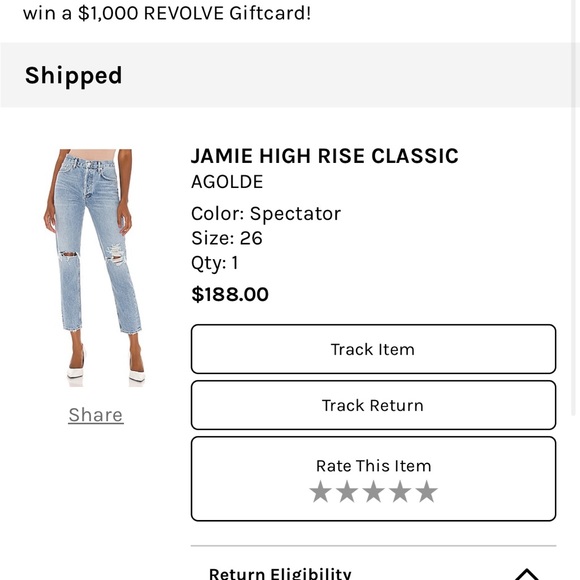 JAMIE HIGH RISE CLASSIC
AGOLDE - Picture 3 of 8